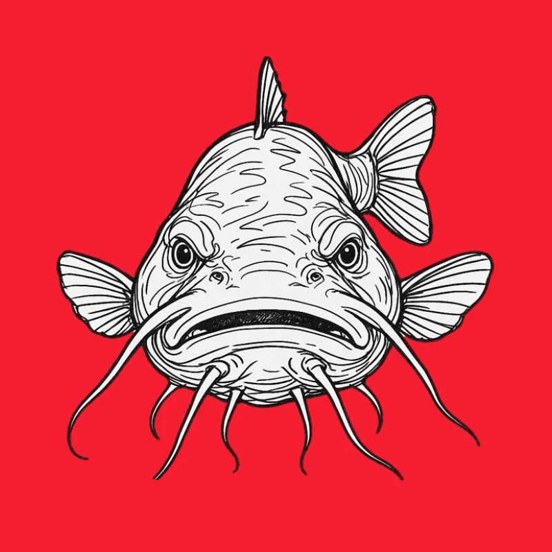 Lugubre poisson-chat expression de poisson Brombachsee