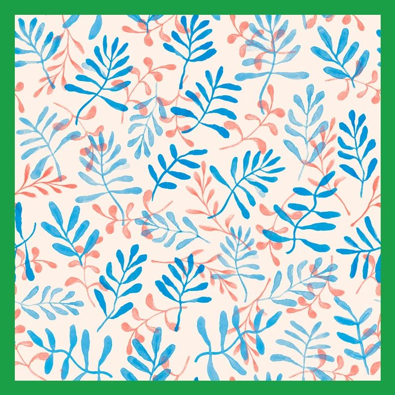 Conception de branches bleues et corail