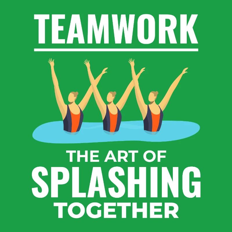 Teamwork Splashing Water Design Synchronized Swim