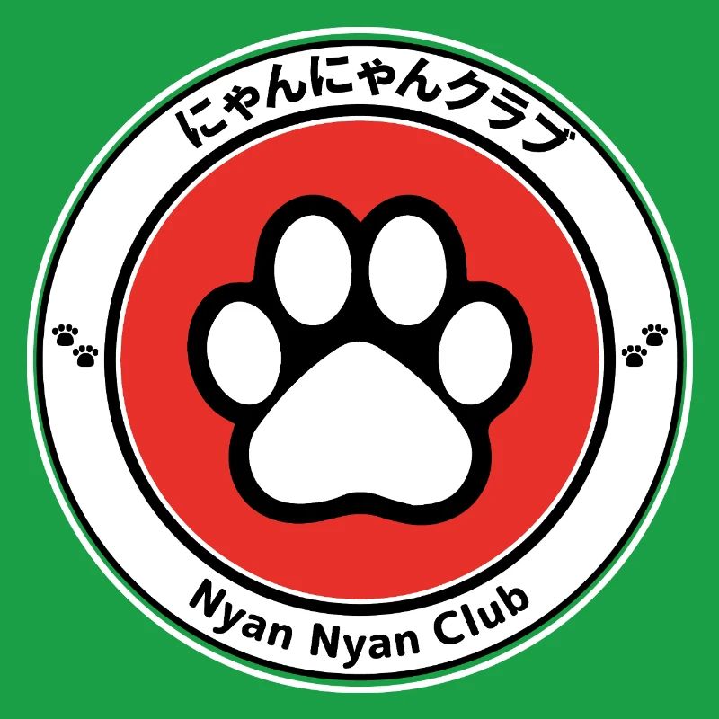 Conception de logo Nyan patte de chat mignon