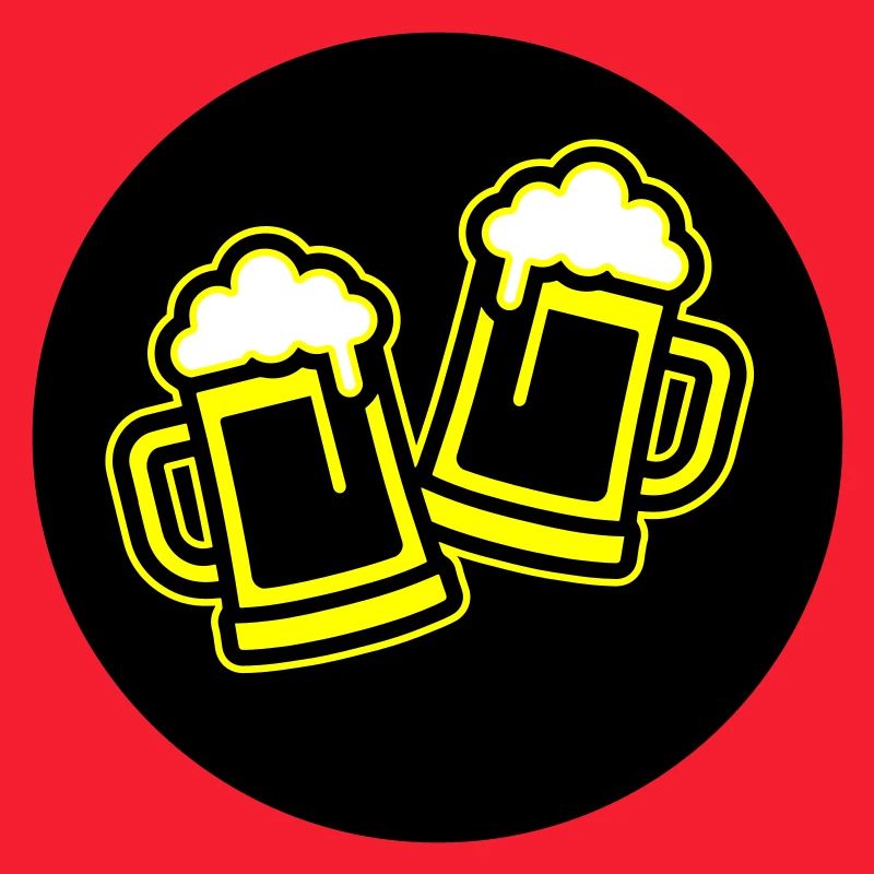 Bier Anstoßen Symbol Bierkrug