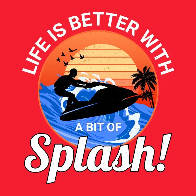 Splash Lover Ocean Sunset Jetski Style