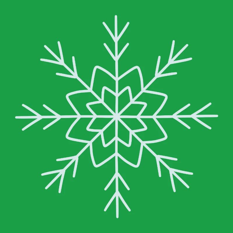 Conception artistique complexe de ligne de flocon de neige