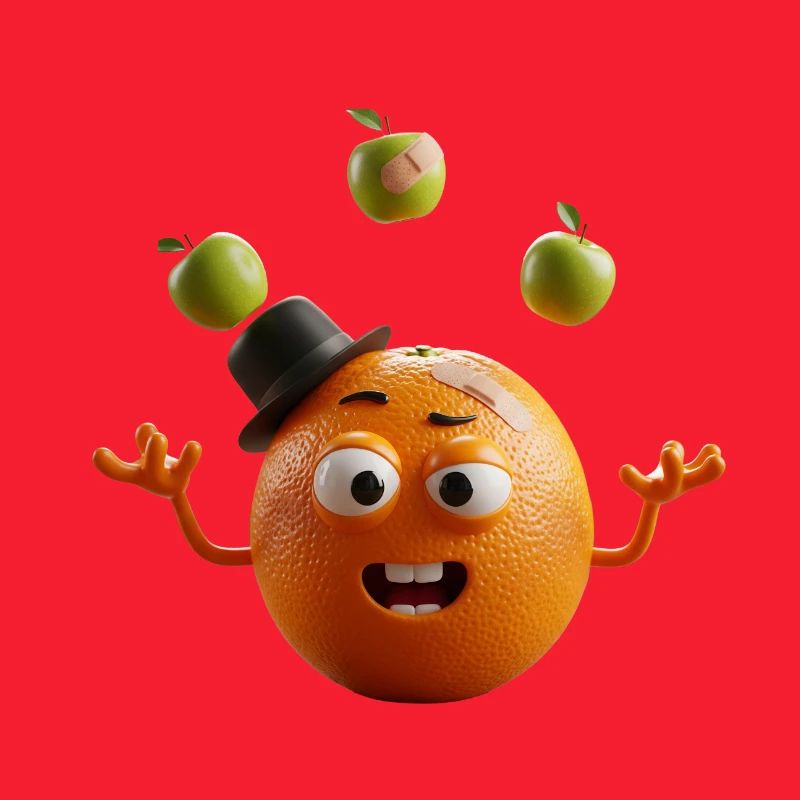 Verspieltes Orange