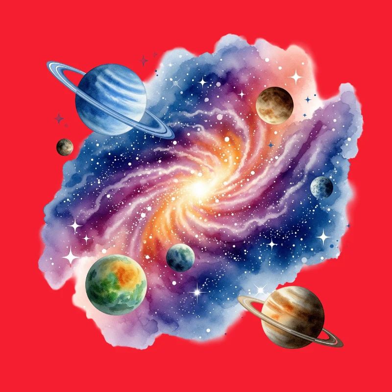 Galactic vortex with planetary constellations