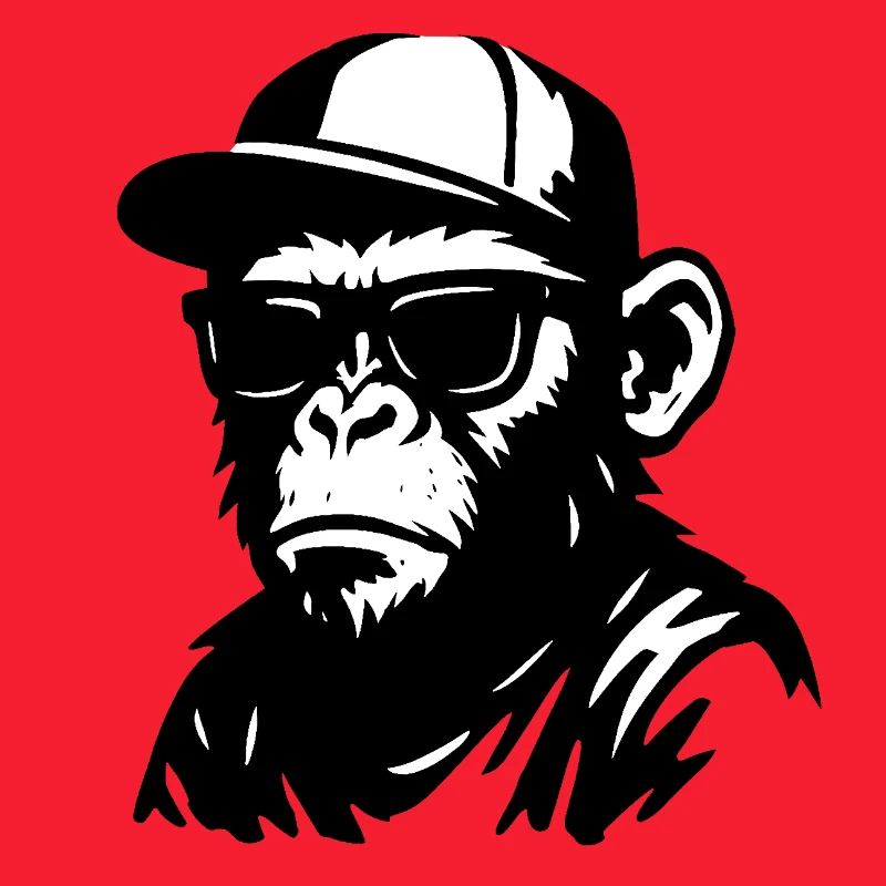 Conception de graffiti de singe urbain