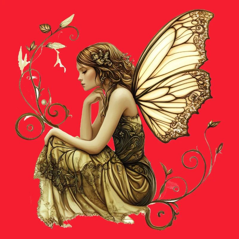 Fée noble aux ailes de papillon