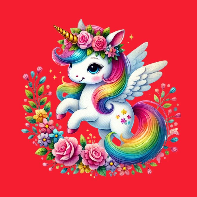 Regenbogen Fleur Einhorn