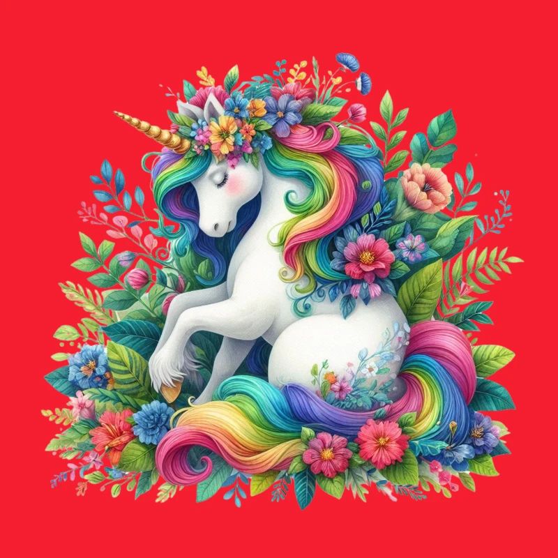 Fleur de licorne à crinière arc-en-ciel