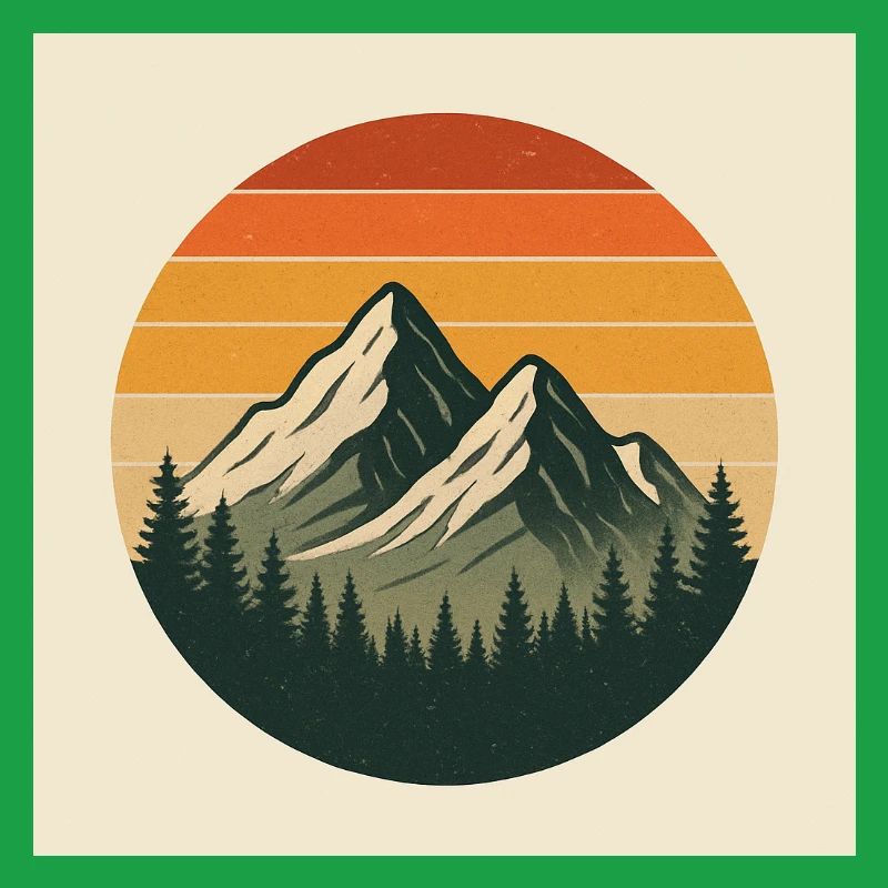 Sunset Summit Retro Circle