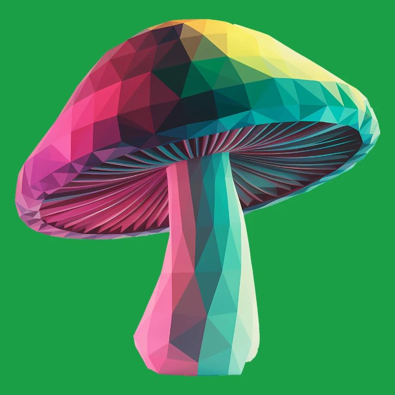 Champignon - Logo Low Poly cool