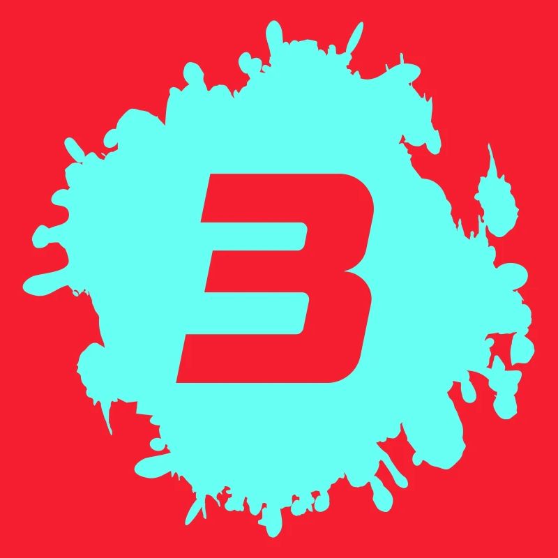 3 éclaboussures de néon de logo de couleur