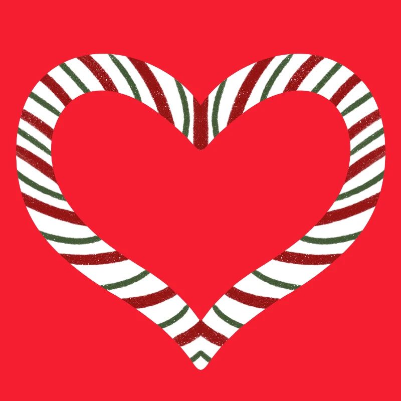 Candy Cane Rayé Coeur