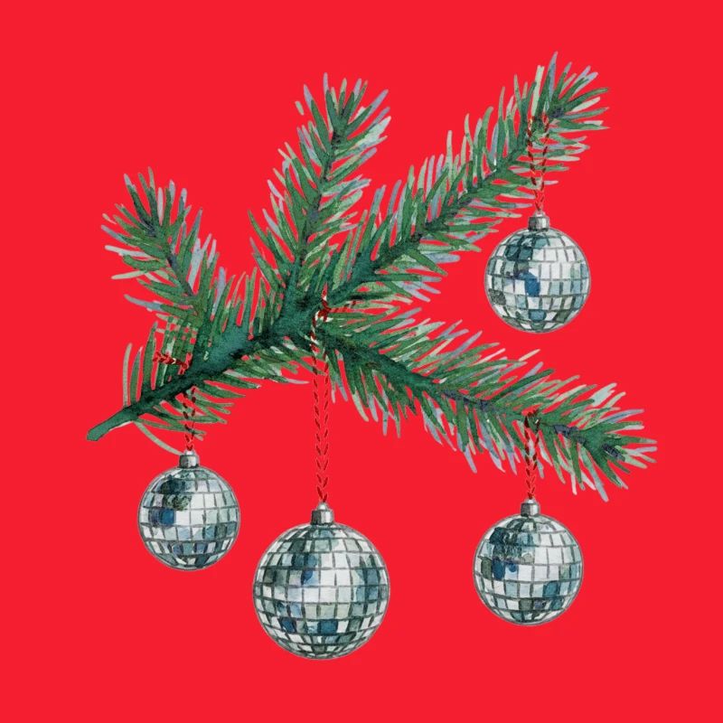 Fir Branch Disco Ornaments