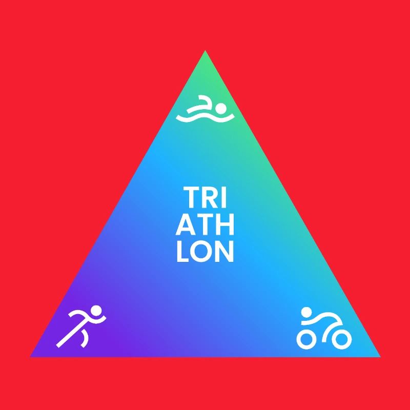 Triathlon Triangle Gradient Logo