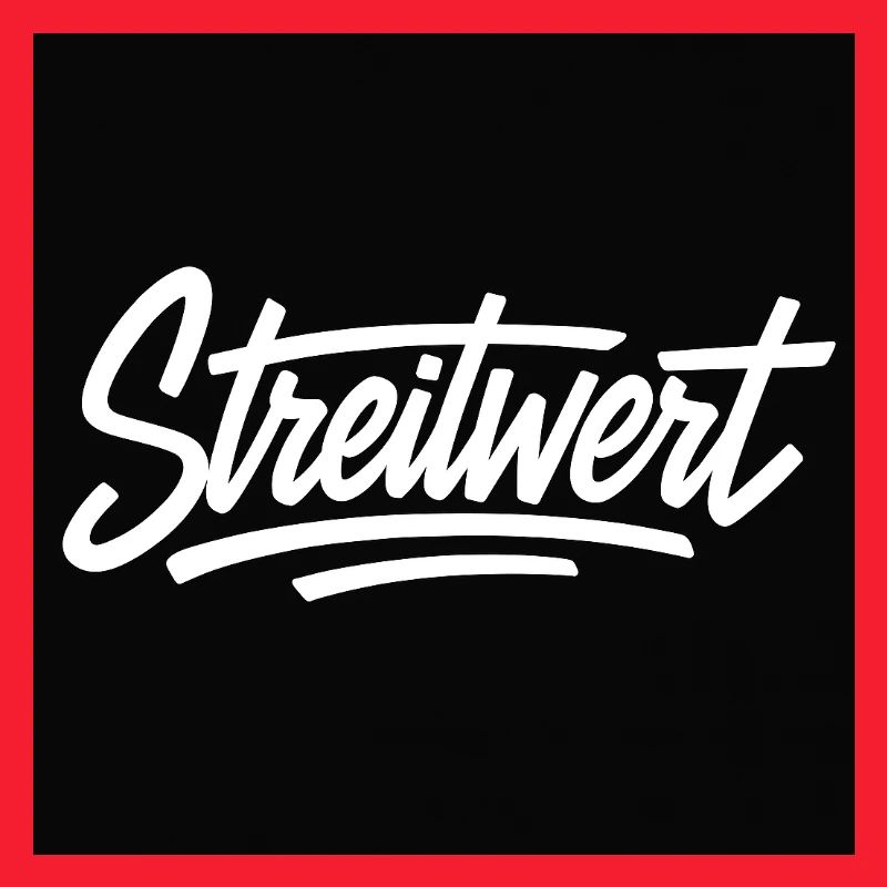 Streitwert Script Logo Schwarz
