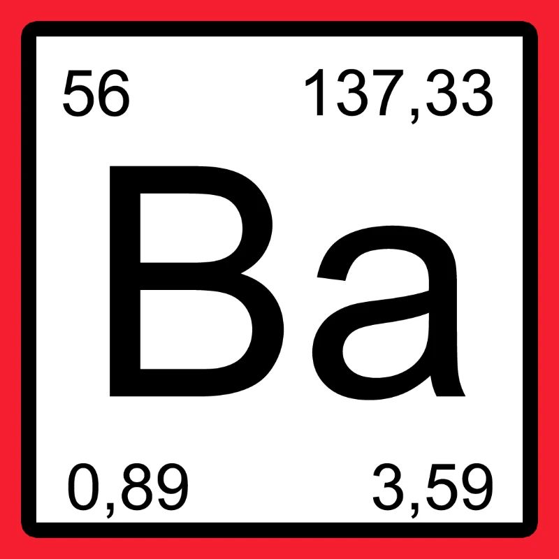 Conception de style Ba Baryum Element