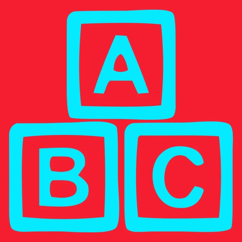 Neon ABC Block Pattern