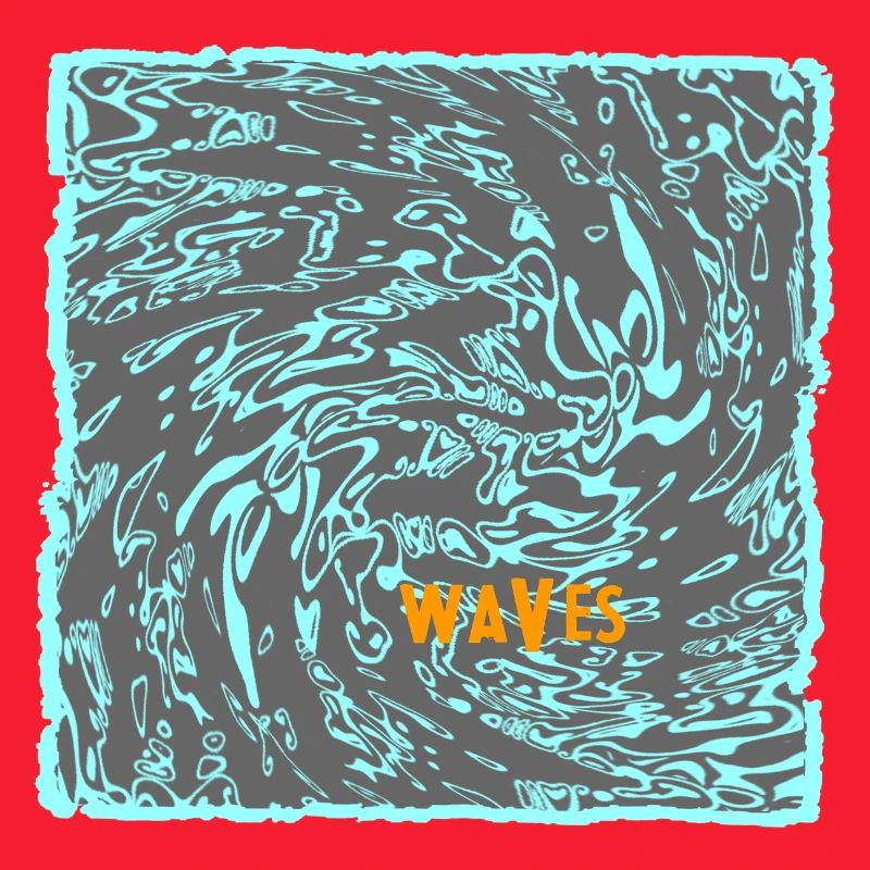 Wave flow néon motif surf