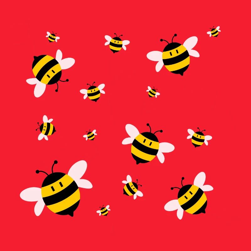 Bees in flight - bee love