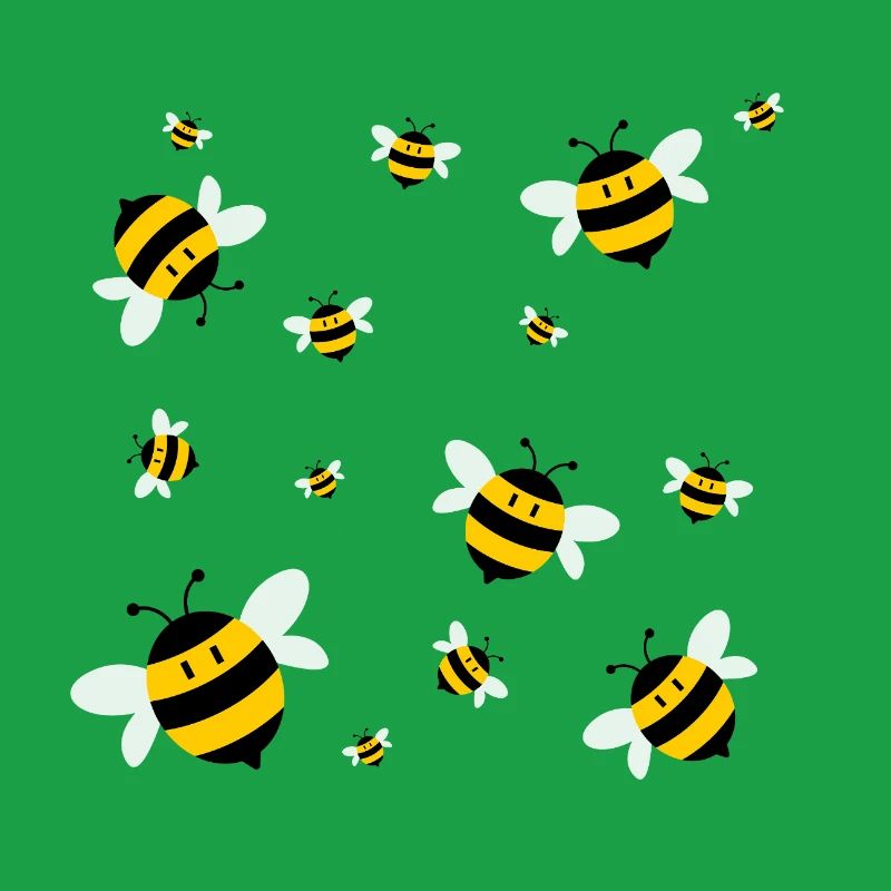 Bees in flight - bee love