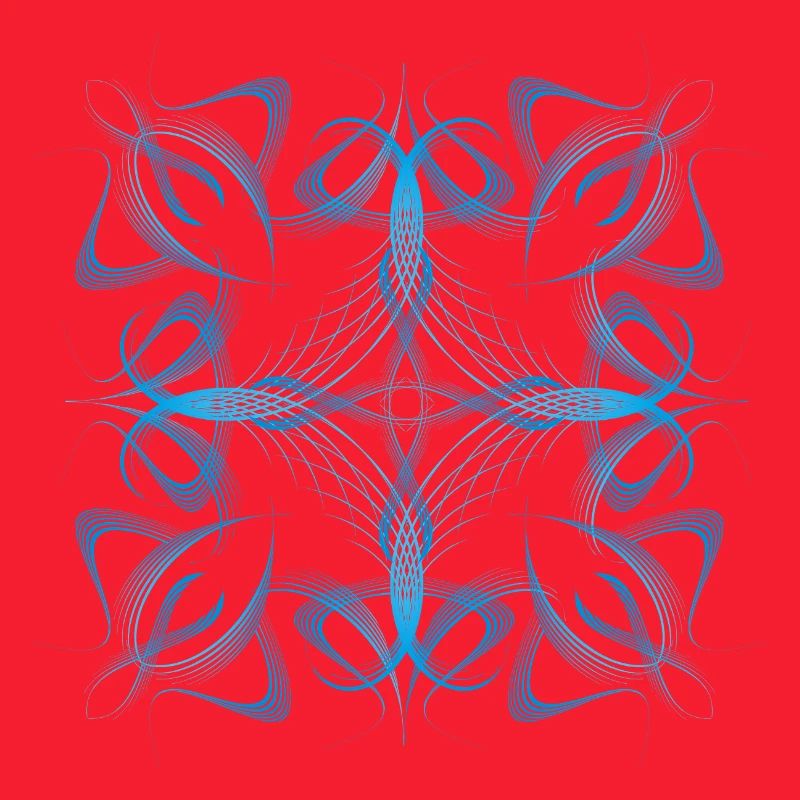 Delicate dynamic blue line pattern