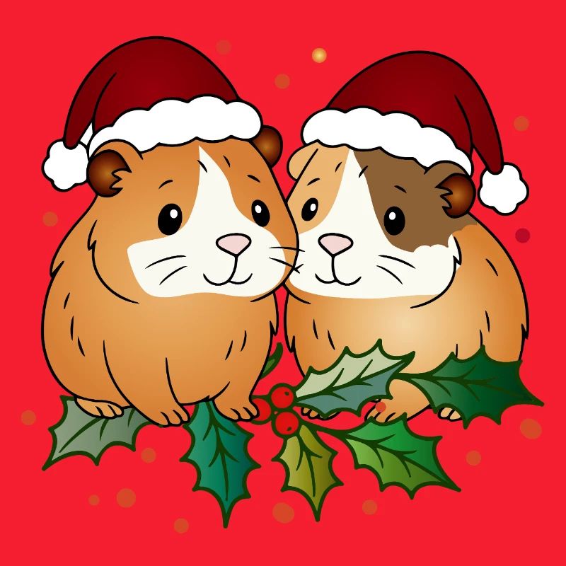 Duo cochon d’Inde moche de Noël