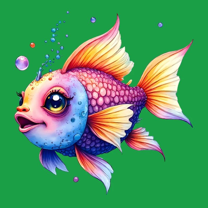 Lebendiger Regenbogenwassermann