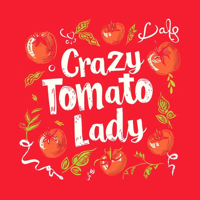 La Dame Folle des Tomates – Conception drôle de jardin de tomates