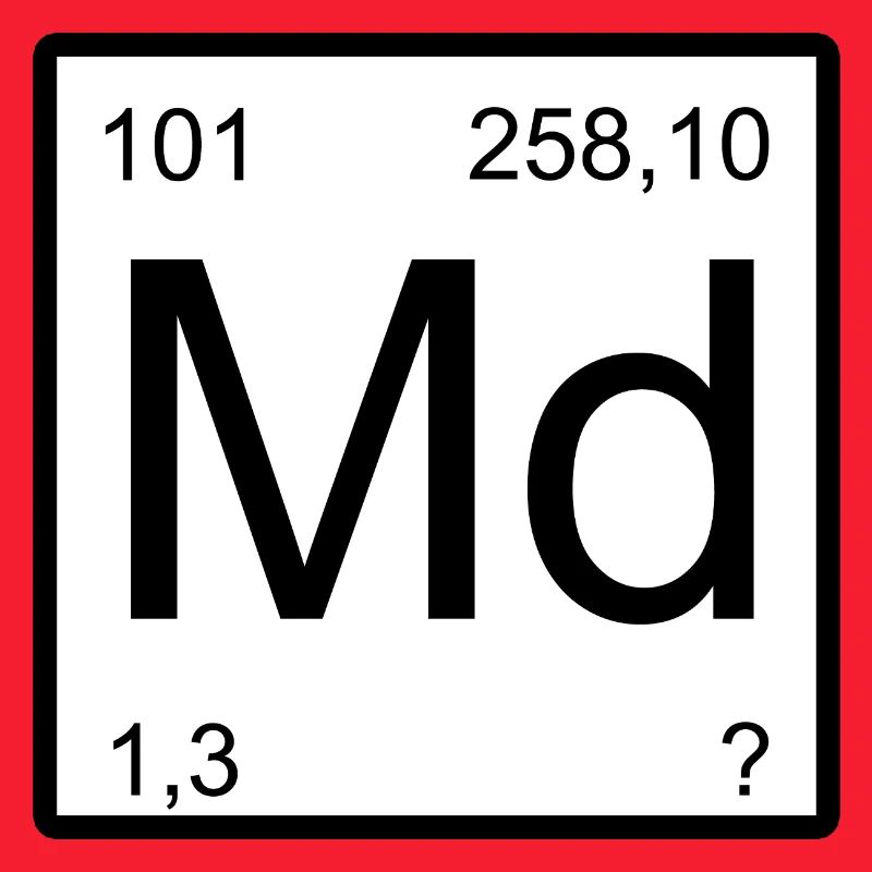 Md Mendelevium Element Monogram