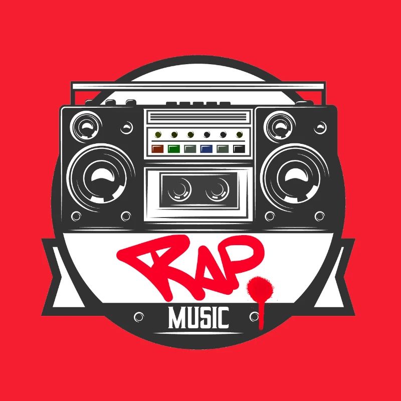 Jukebox Rap Logo Ghetto Blaster Graffiti