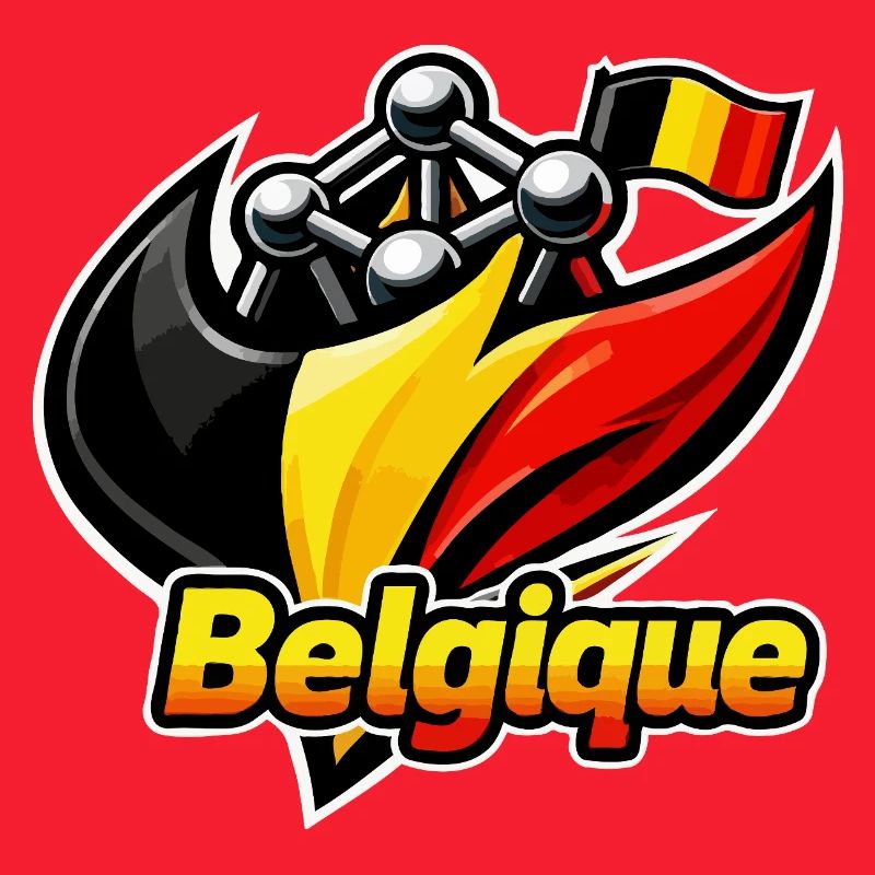 Drapeau et Electron de la Belgique