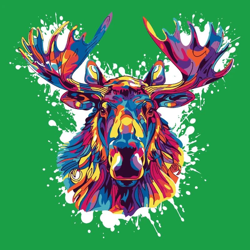 Deer Deer Paint Blobs