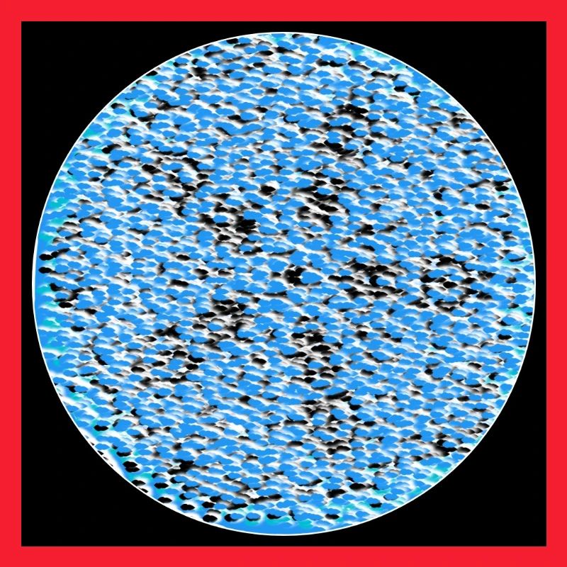 Blue Pebble Mosaic Circle