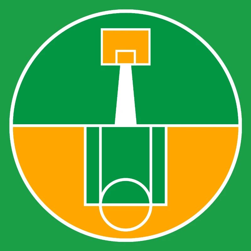 Emblema circolare del campo da basket