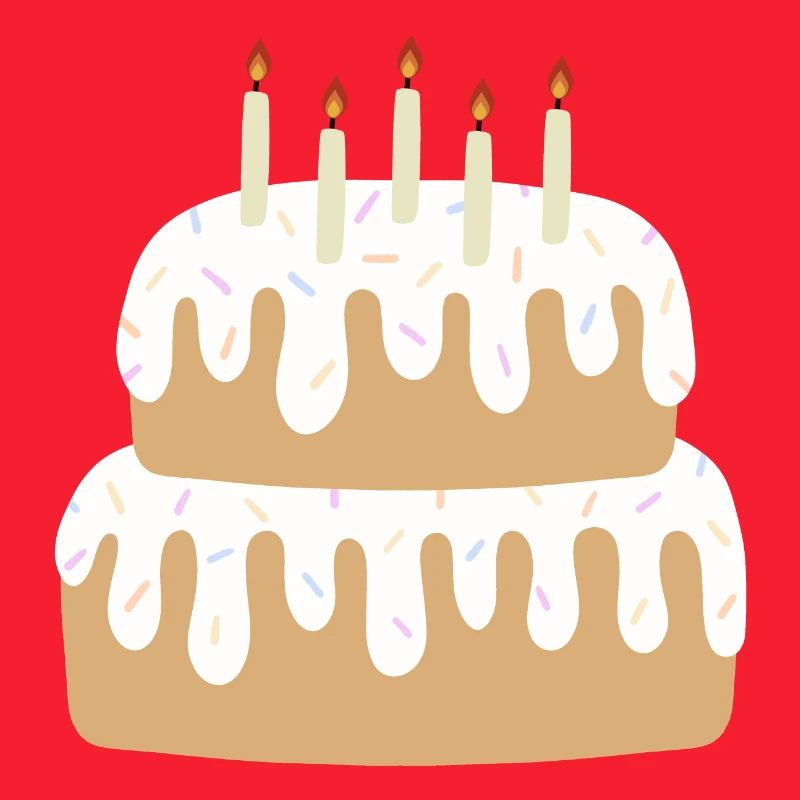 Two-Tier Cake with Candles