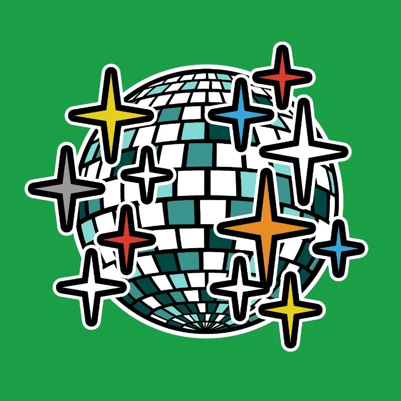 Mirrorball coloré