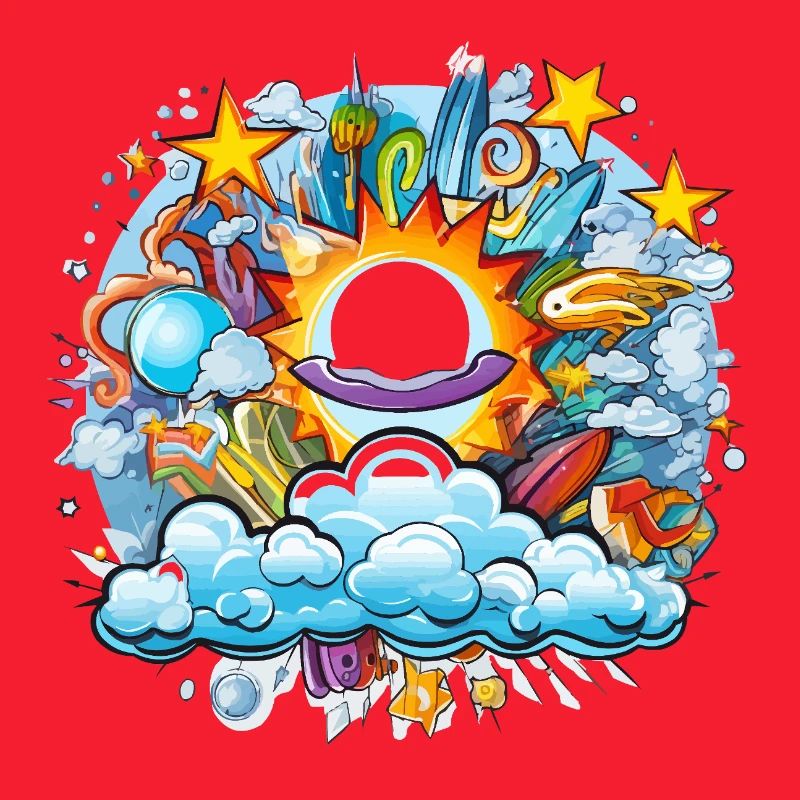 Kosmische Sonnenflug Doodle