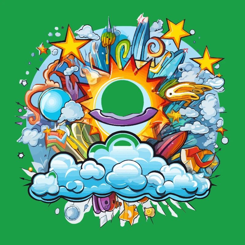 Cosmic Solar Flight Doodle