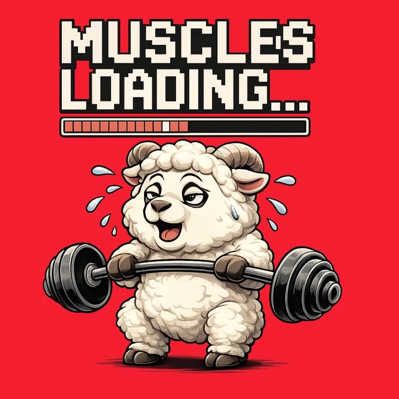 Muskel-Loading Lamm beim Krafttraining