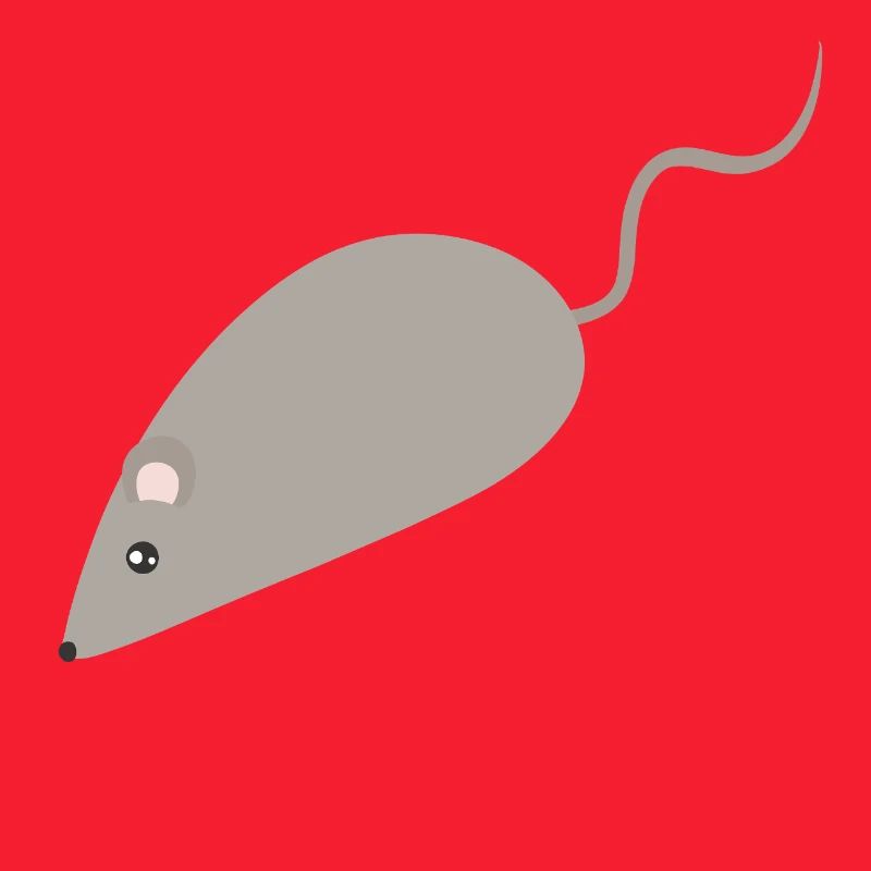 Grey Mouse Minimalist Sketch