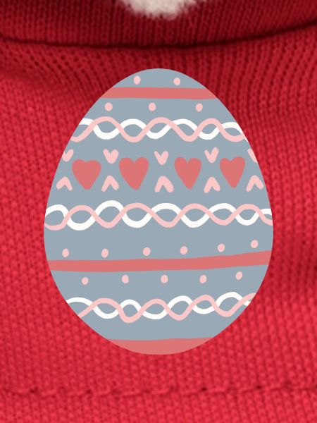Pastel Hearts Egg Pattern
