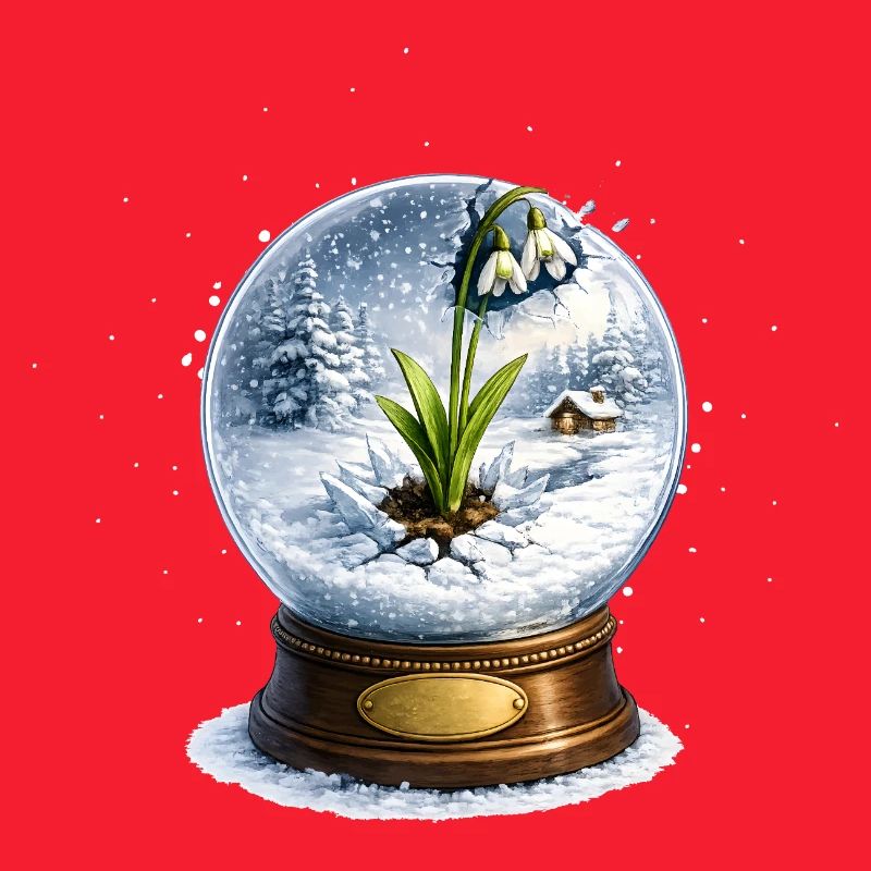 Snowdrop blasts snow globe