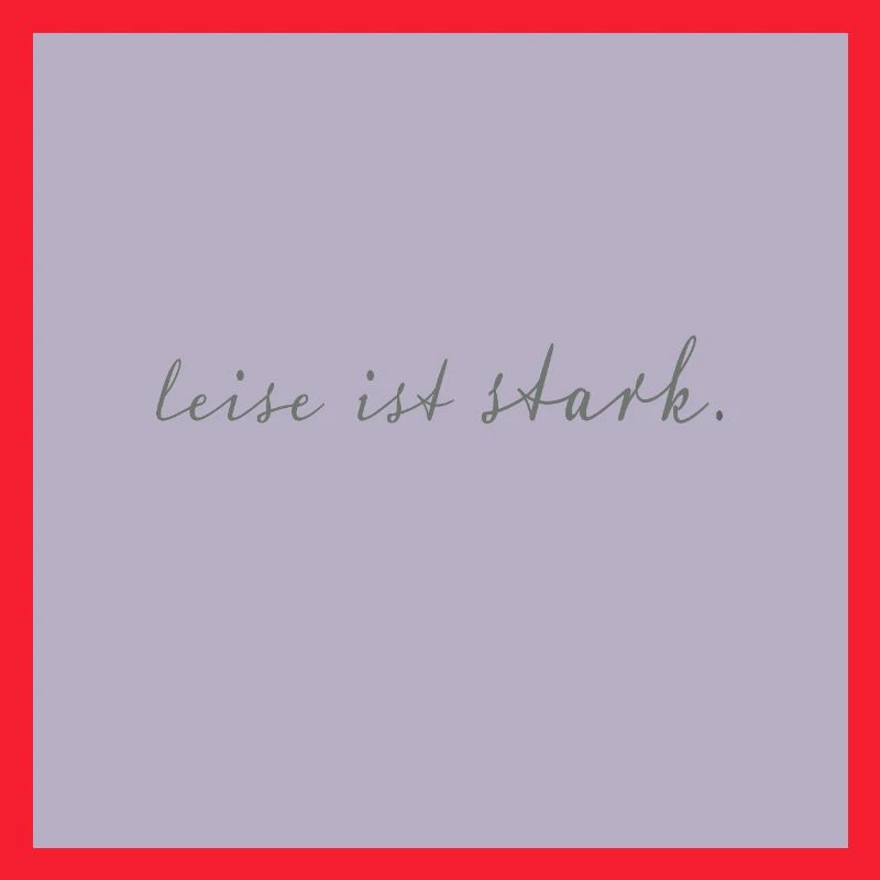 Silence est fort Affiche typographique minimaliste