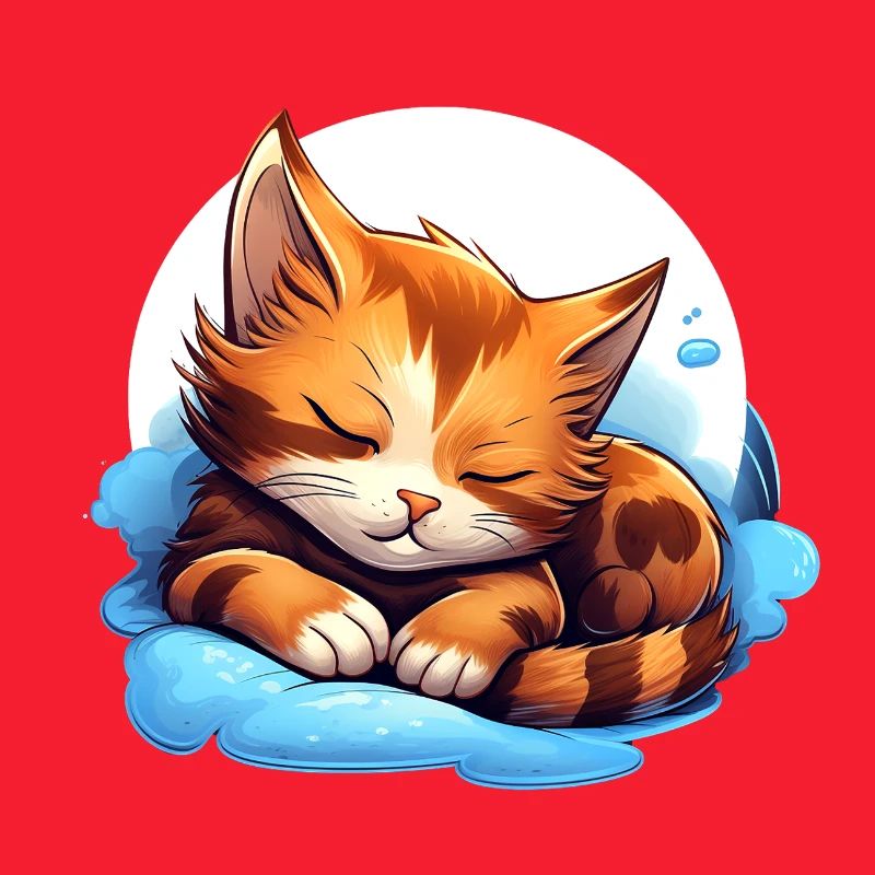 Rêve de câlins de chat sur le nuage - Chat