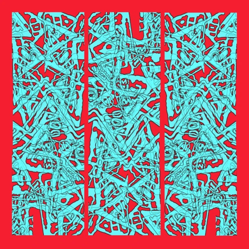 Turquoise Chaos Triptych