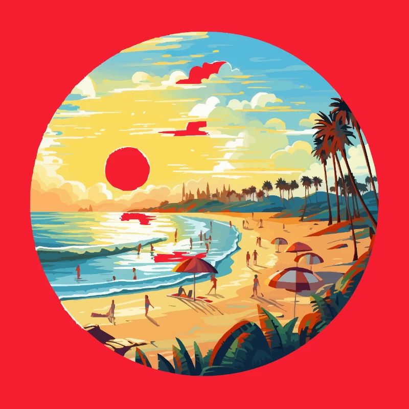 Sunset on the palm beach Circle