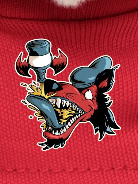 Wolf and flying beer