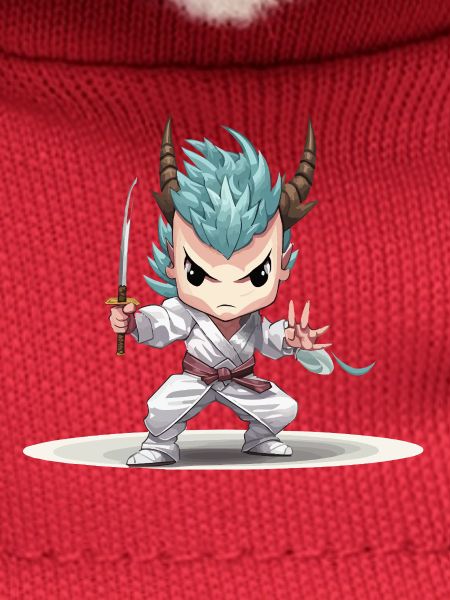 Chibi Warrior with Katana