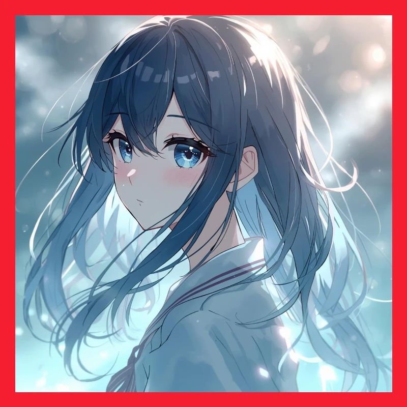 Portrait d’anime Blue Night Light